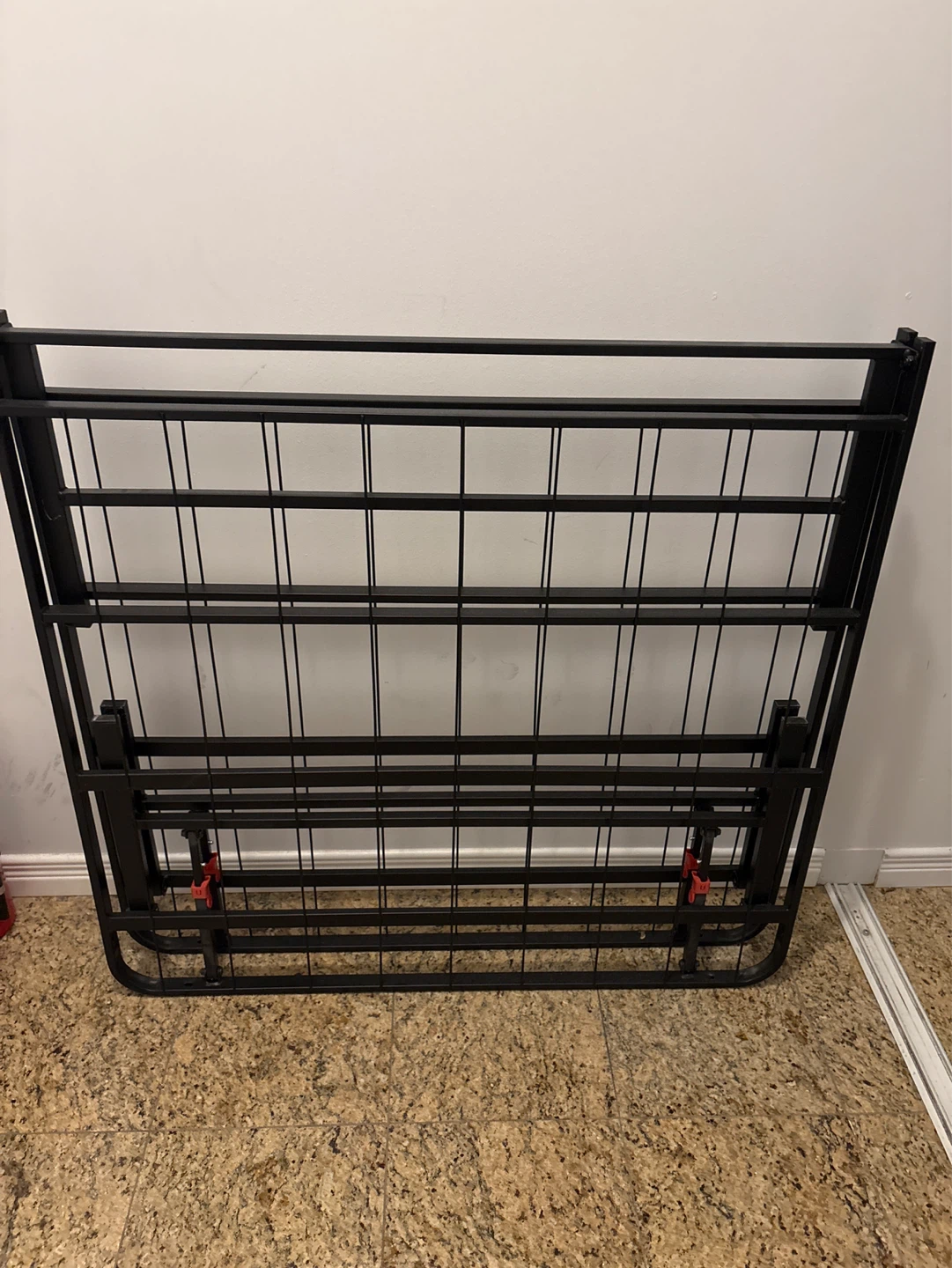Black Metal Folding Bed Frame x 2