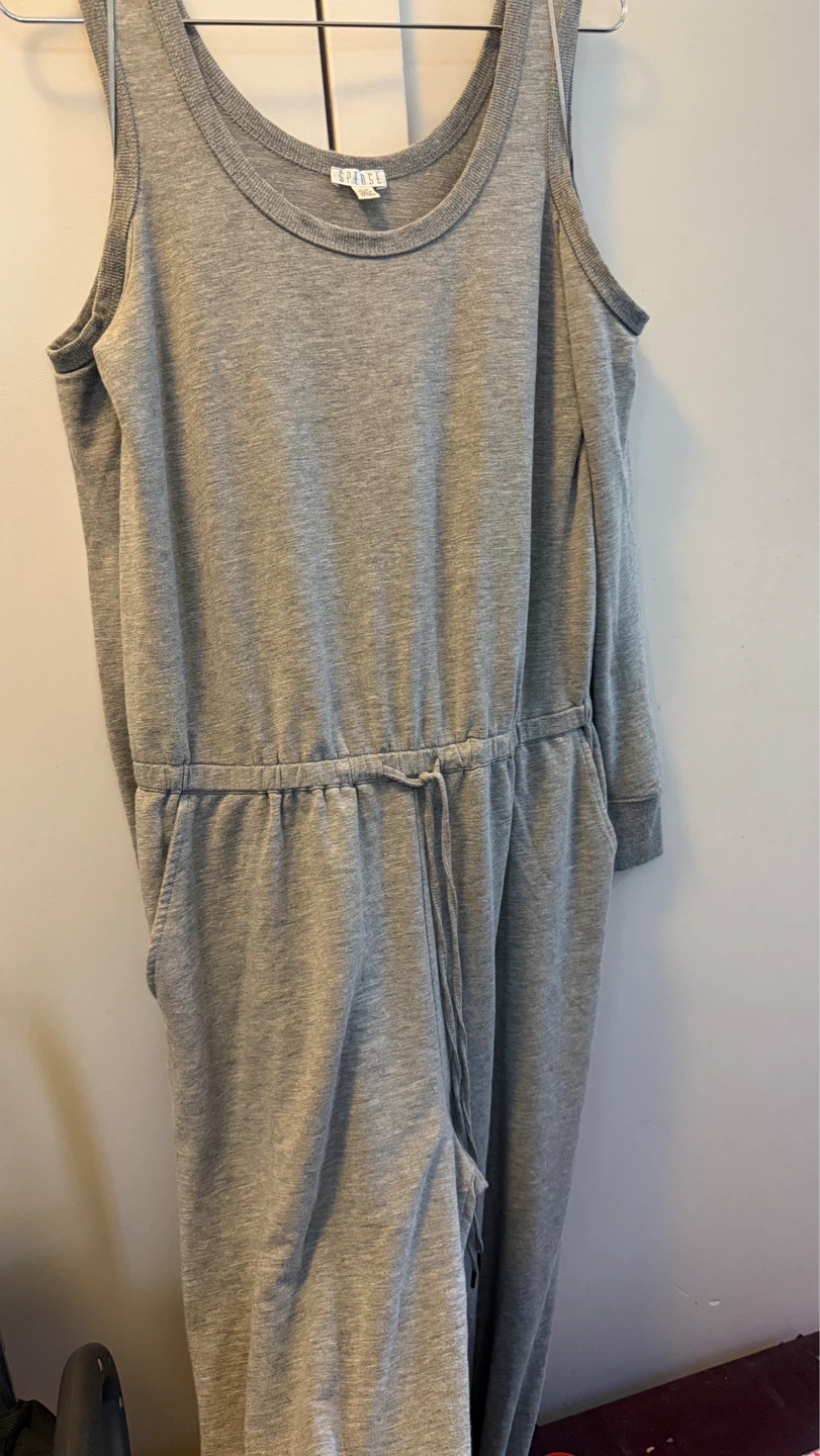 Grey Cold Shoulder Jumpsuit