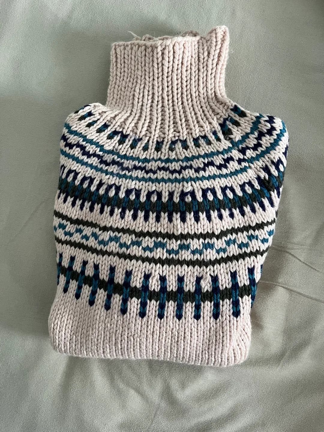 Vintage Fair Isle Outdoor Turtleneck Sweater - photo 2