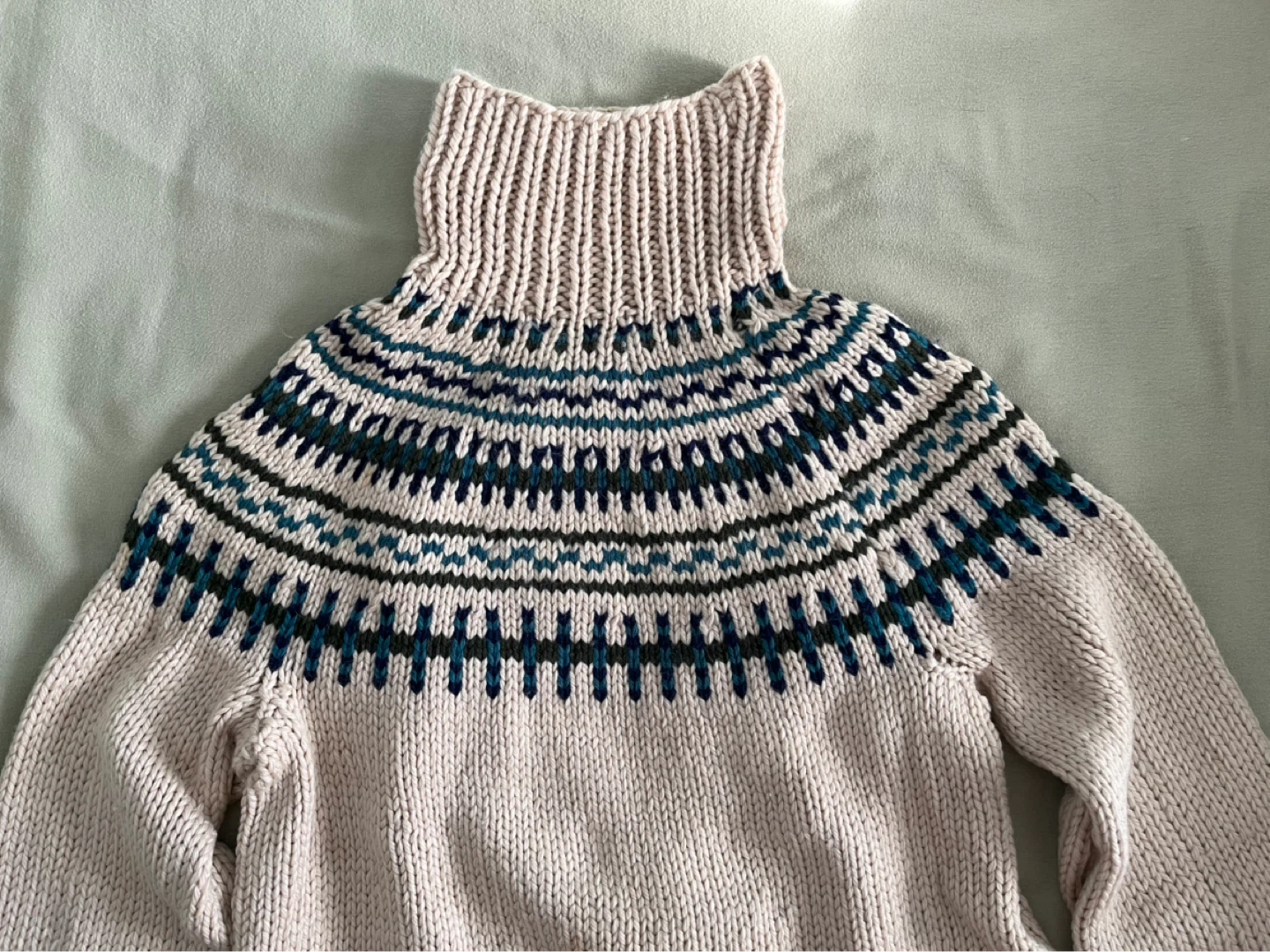 Vintage Fair Isle Outdoor Turtleneck Sweater
