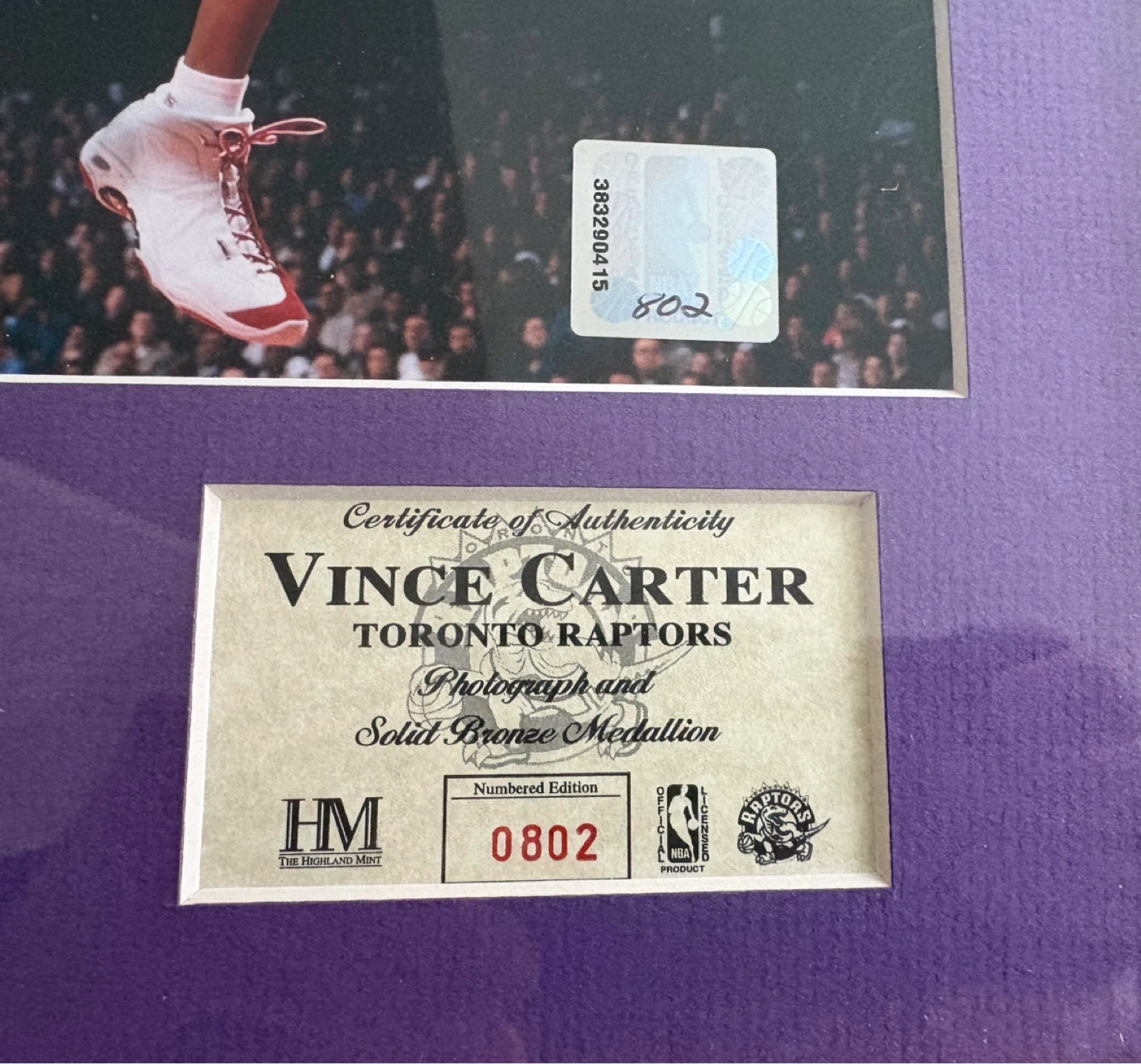 Vince Carter Toronto Raptors Photograph and Medallion - photo 2
