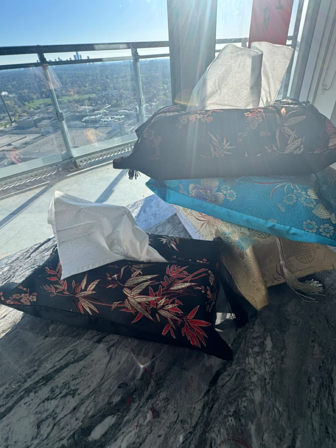 Set of 4 Decorative cloth Tissue Box Covers - photo 2