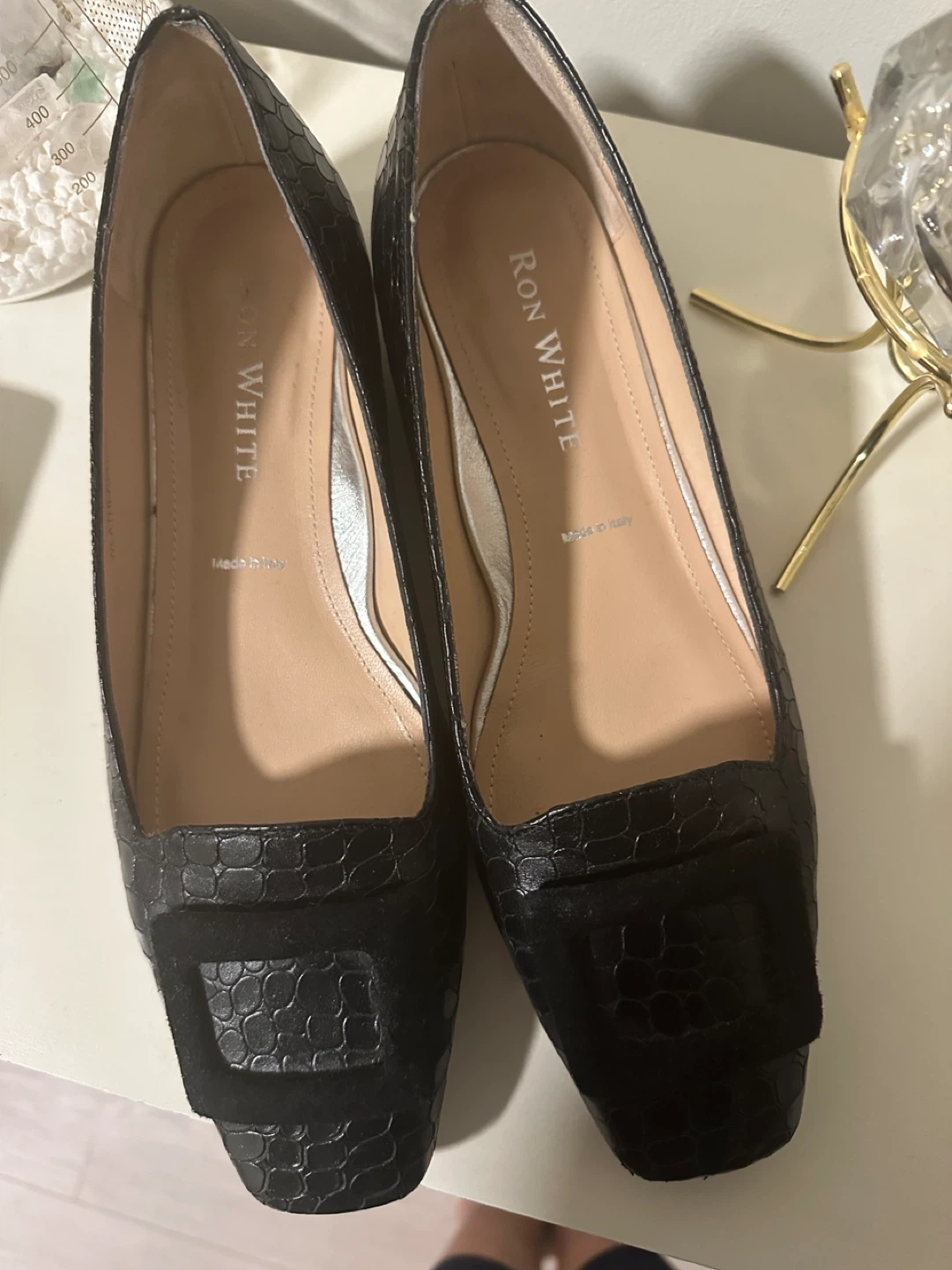 Ron White Black Embossed Loafers - photo 3
