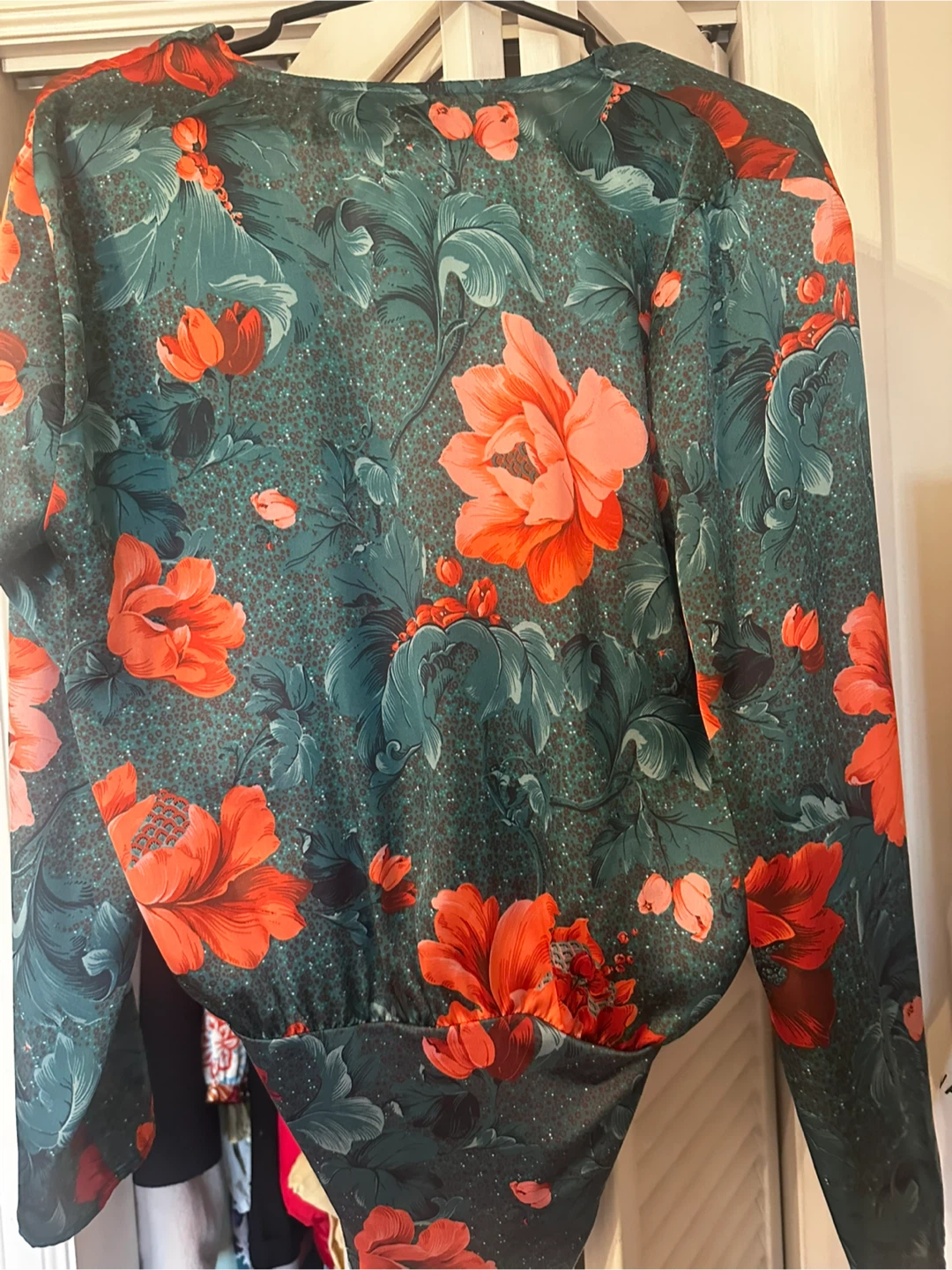 ZARA Floral Print Long Sleeve Bodysuit - photo 4