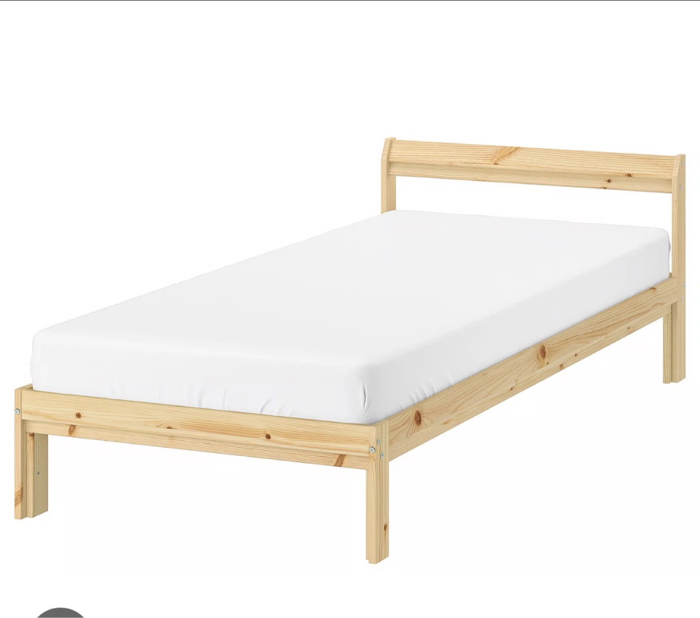 Wooden Bed Frame, Mattress & Mattress Topper