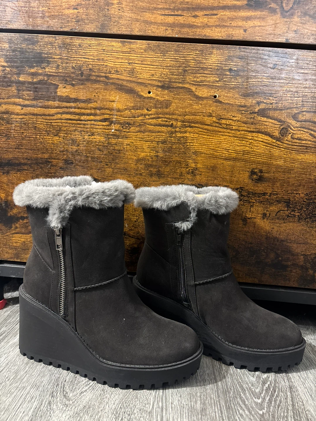 SoftMoc Winter Wedge Boots - Grey - Size 39 - photo 2