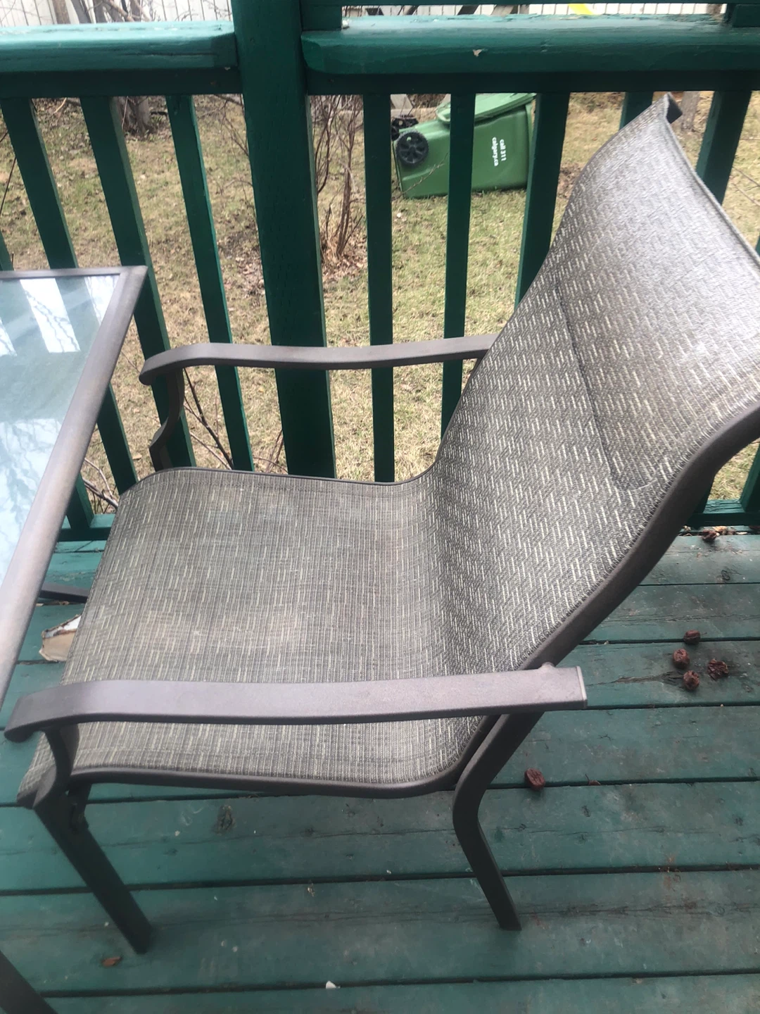 Glass Top Patio Dining Set with 6 Chairs - photo 3