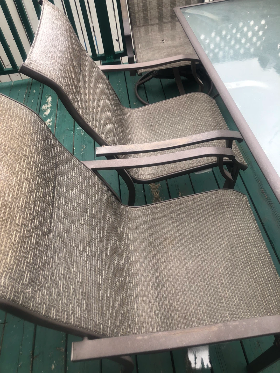 Glass Top Patio Dining Set with 6 Chairs - photo 2