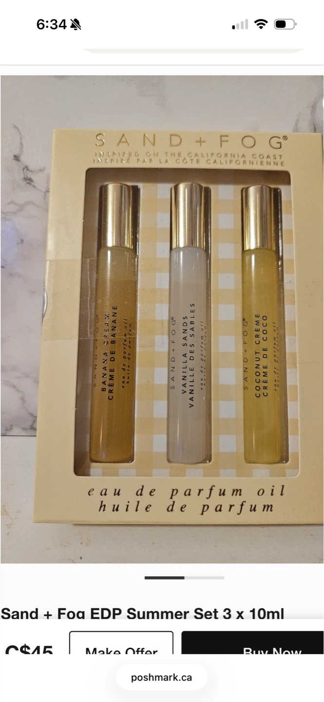 Sand + Fog EDP Summer Set 3 x 10ml Roller Perfume Oil - photo 2