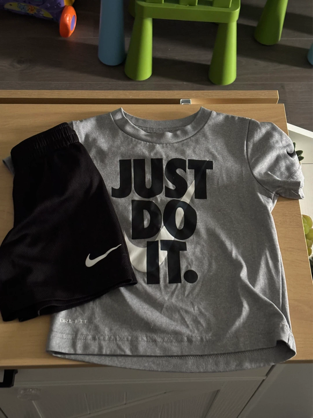 Nike T-shirt set and 2 Champion Shorts