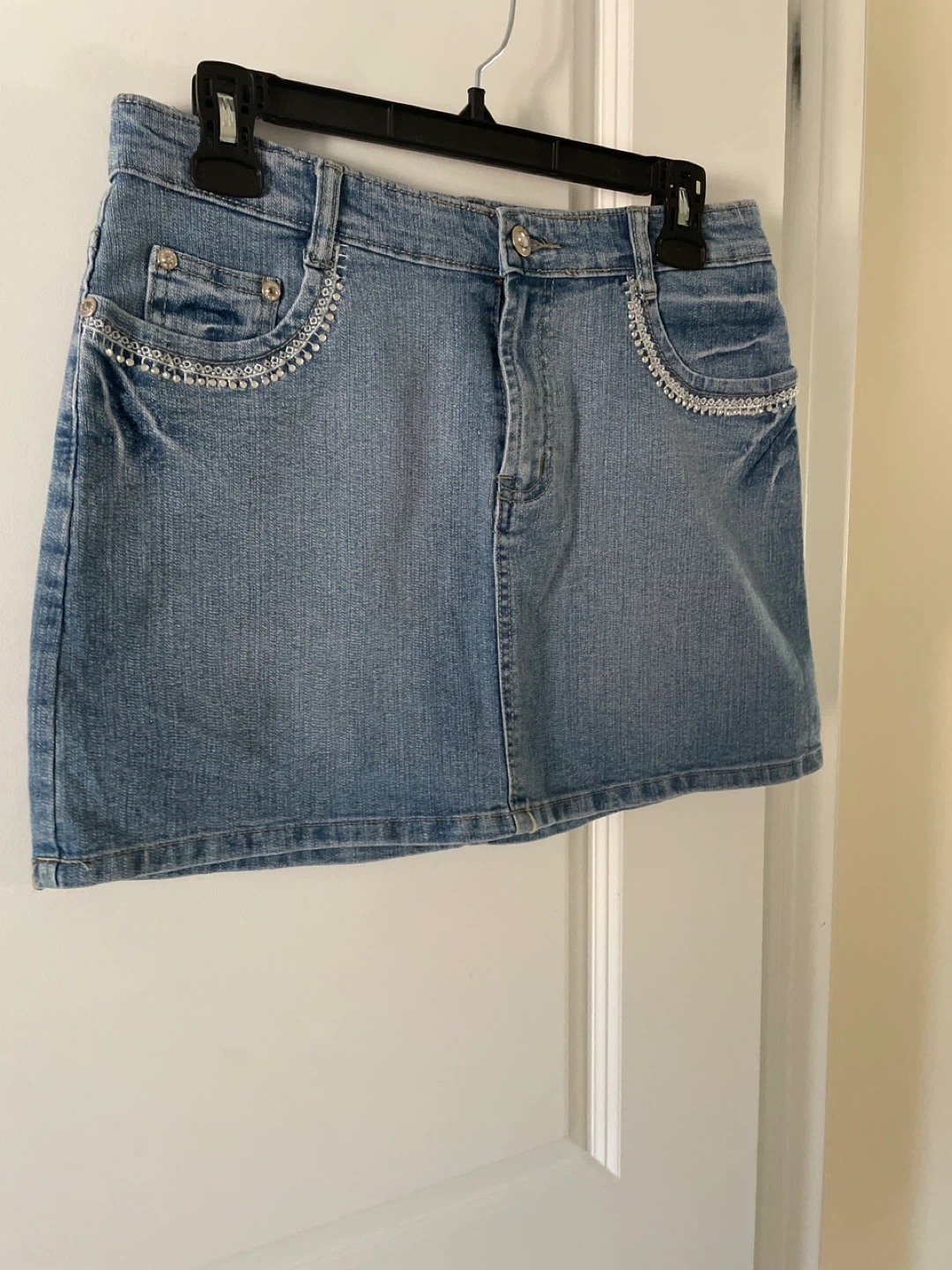 Like new Jeans Denim Skirt with Rhinestones