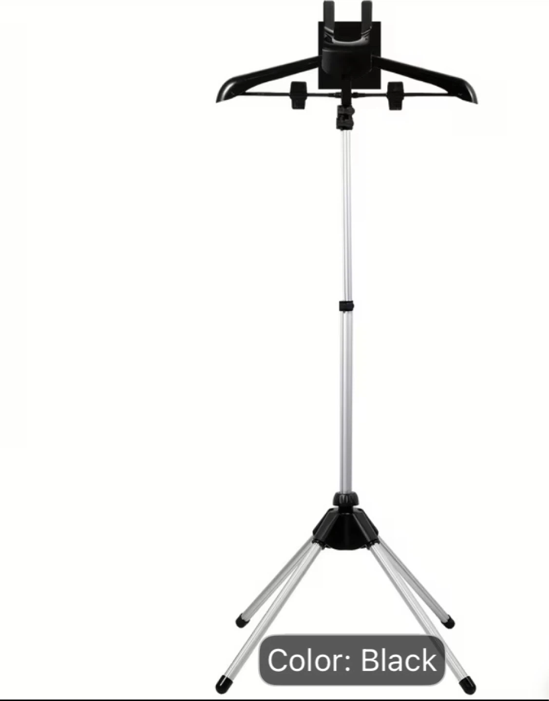 Black Garment Steamer Stand with Tripod Base