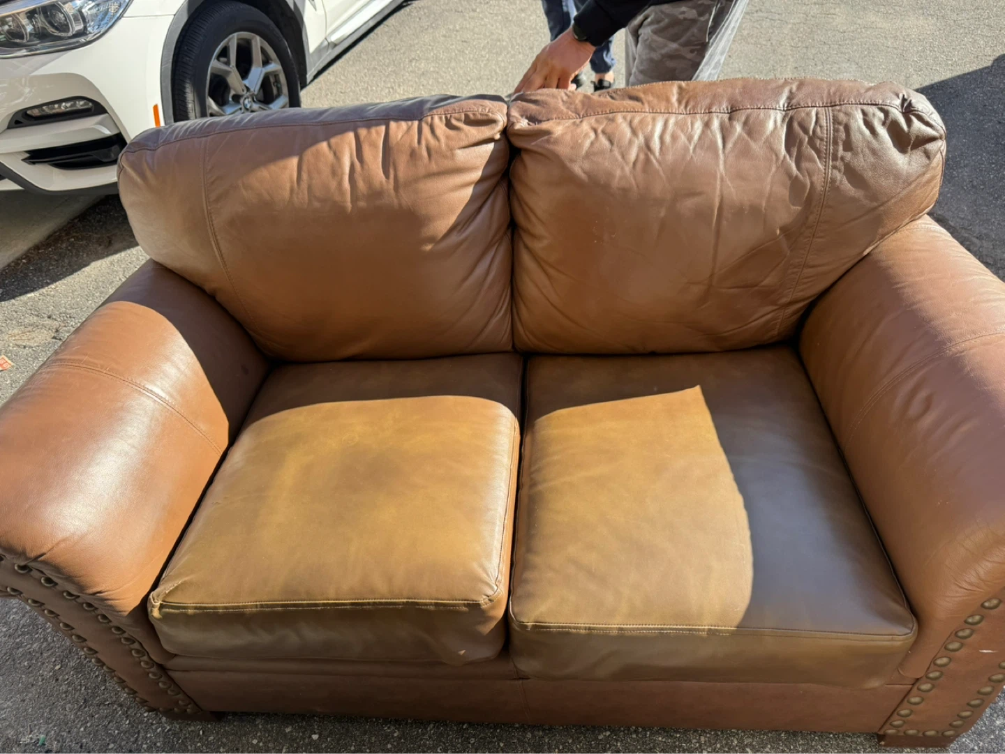 Brown Leather sofa - photo 5
