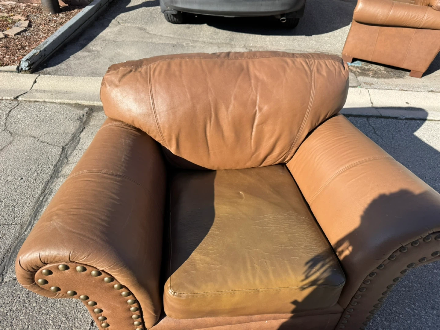 Brown Leather sofa - photo 3