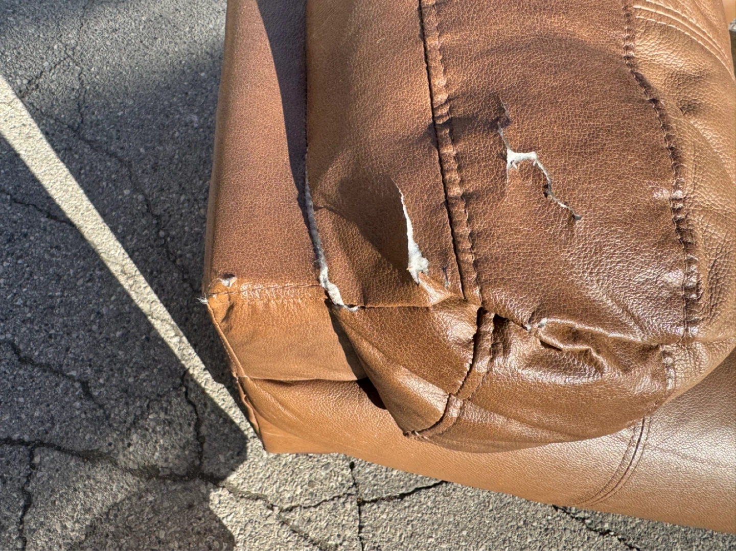 Brown Leather sofa - photo 4