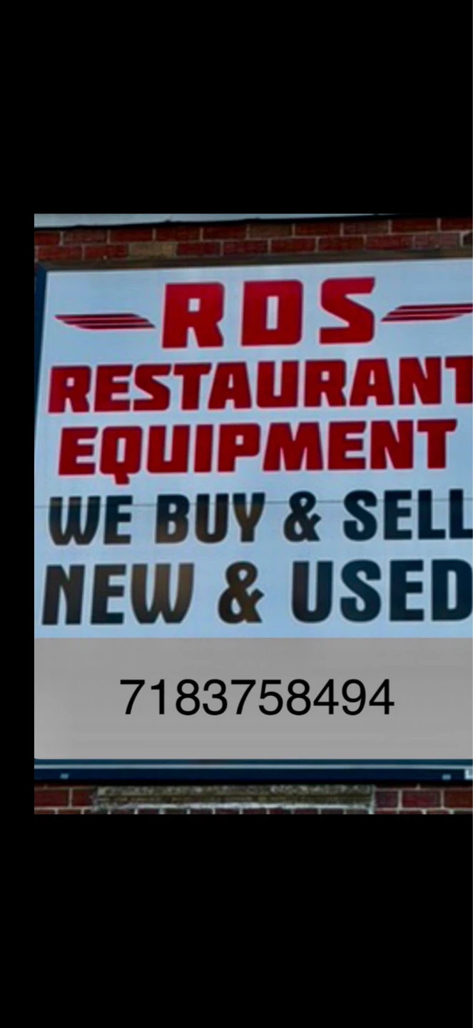 RDS Restaurant Equipment Sign - We Buy & Sell New & Used