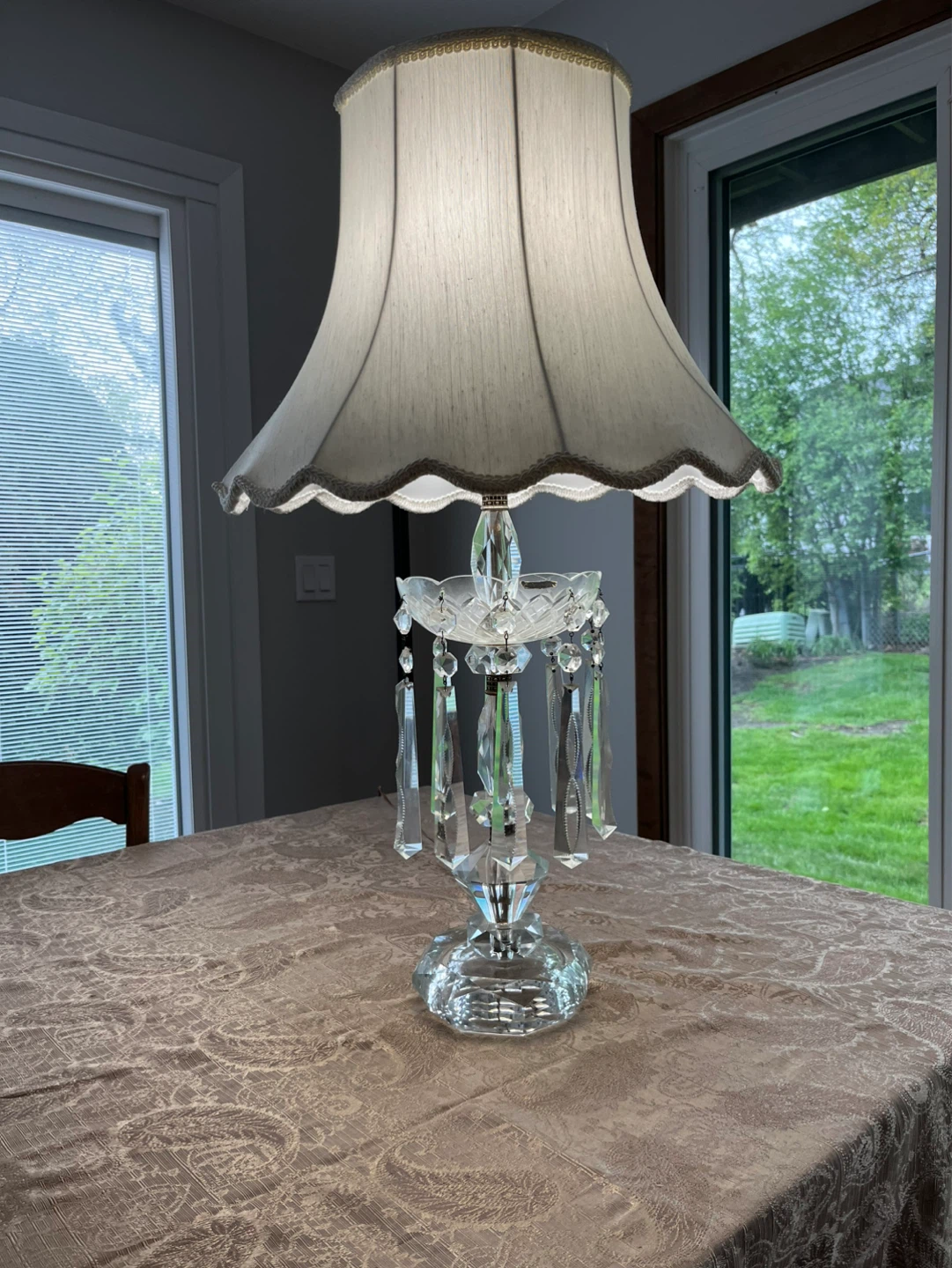 Vintage Crystal Lamp