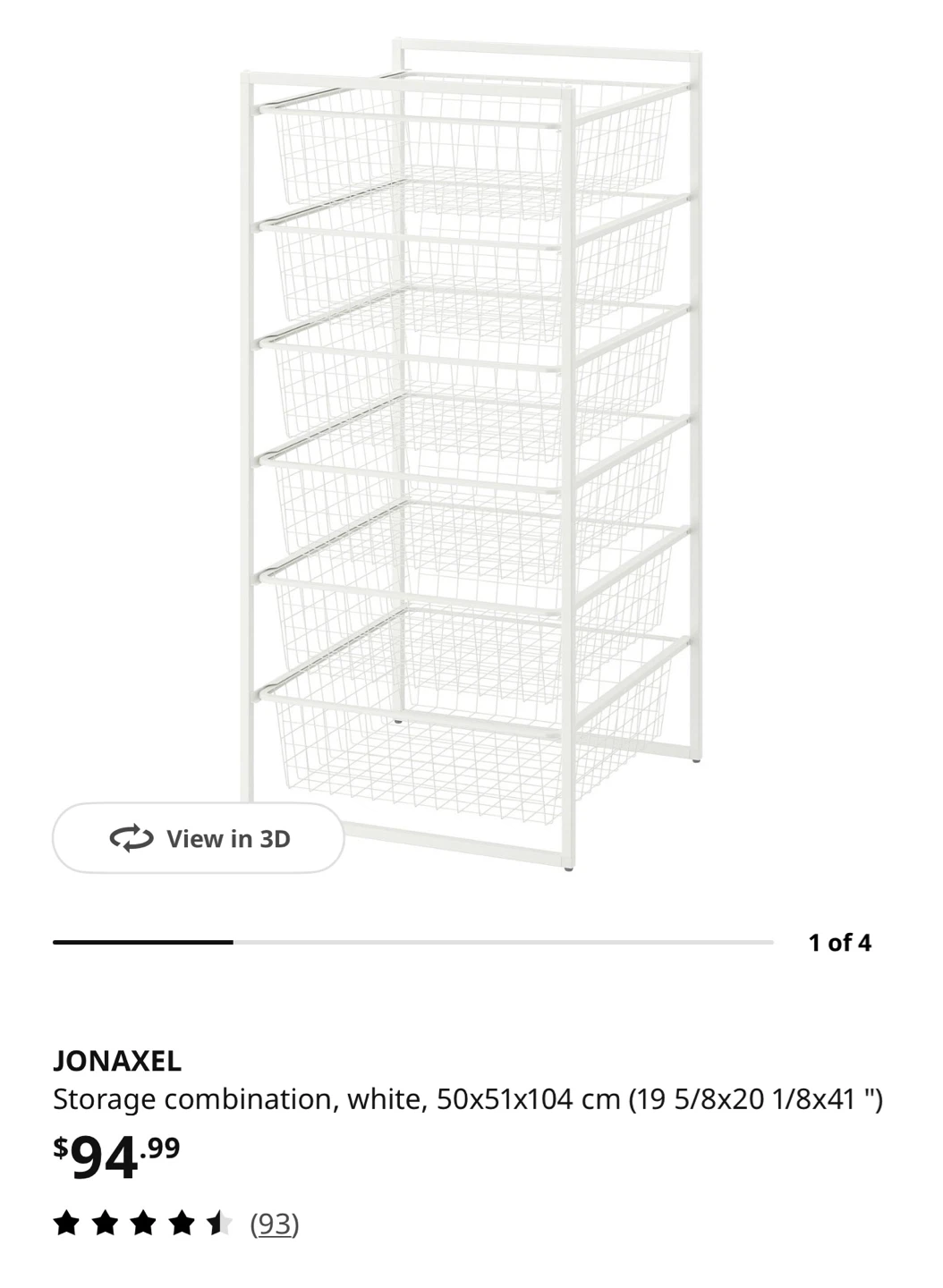 IKEA JONAXEL White Storage Combination - photo 2