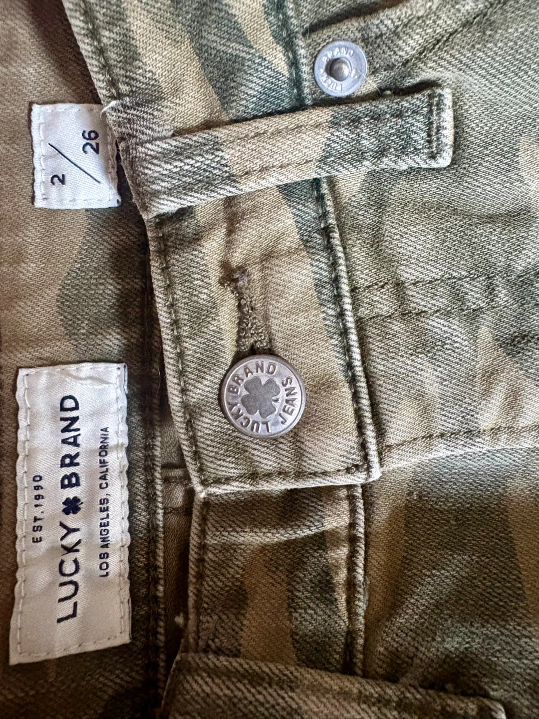 Lucky Brand Bridgette Crop Camo Jeans Size 2 - photo 4