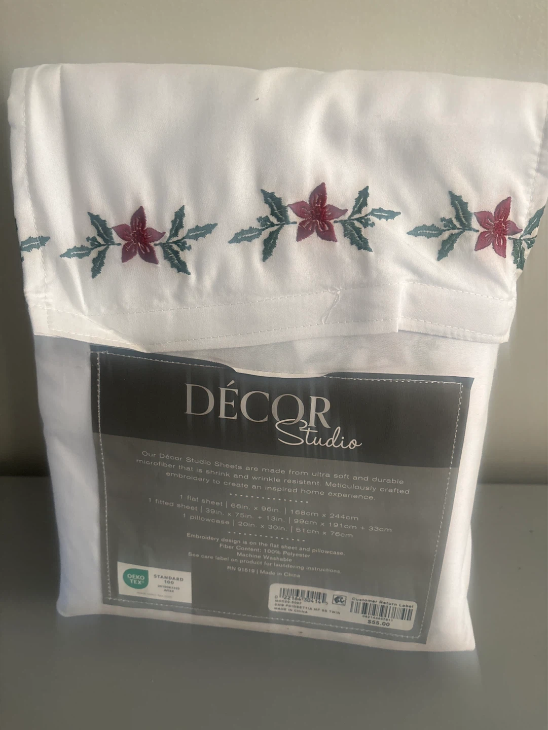 New  Decor Studio Embroidered  Twin Sheet Set - photo 3