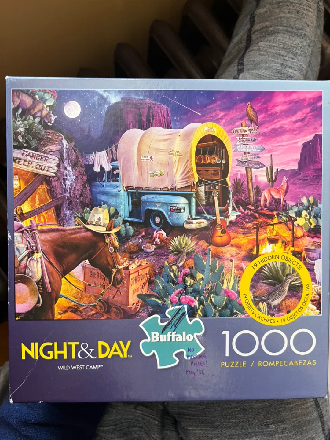 1000-Piece Jigsaw Puzzle - Night & Day Wild West Camp