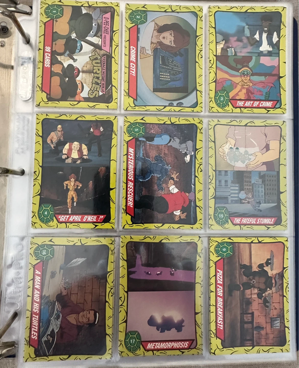 1989 Topps Teenage Mutant Ninja Turtles Trading Cards