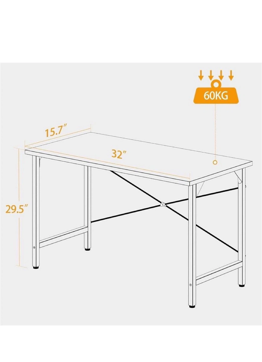 BEXEUE Folding Desk - White - photo 3