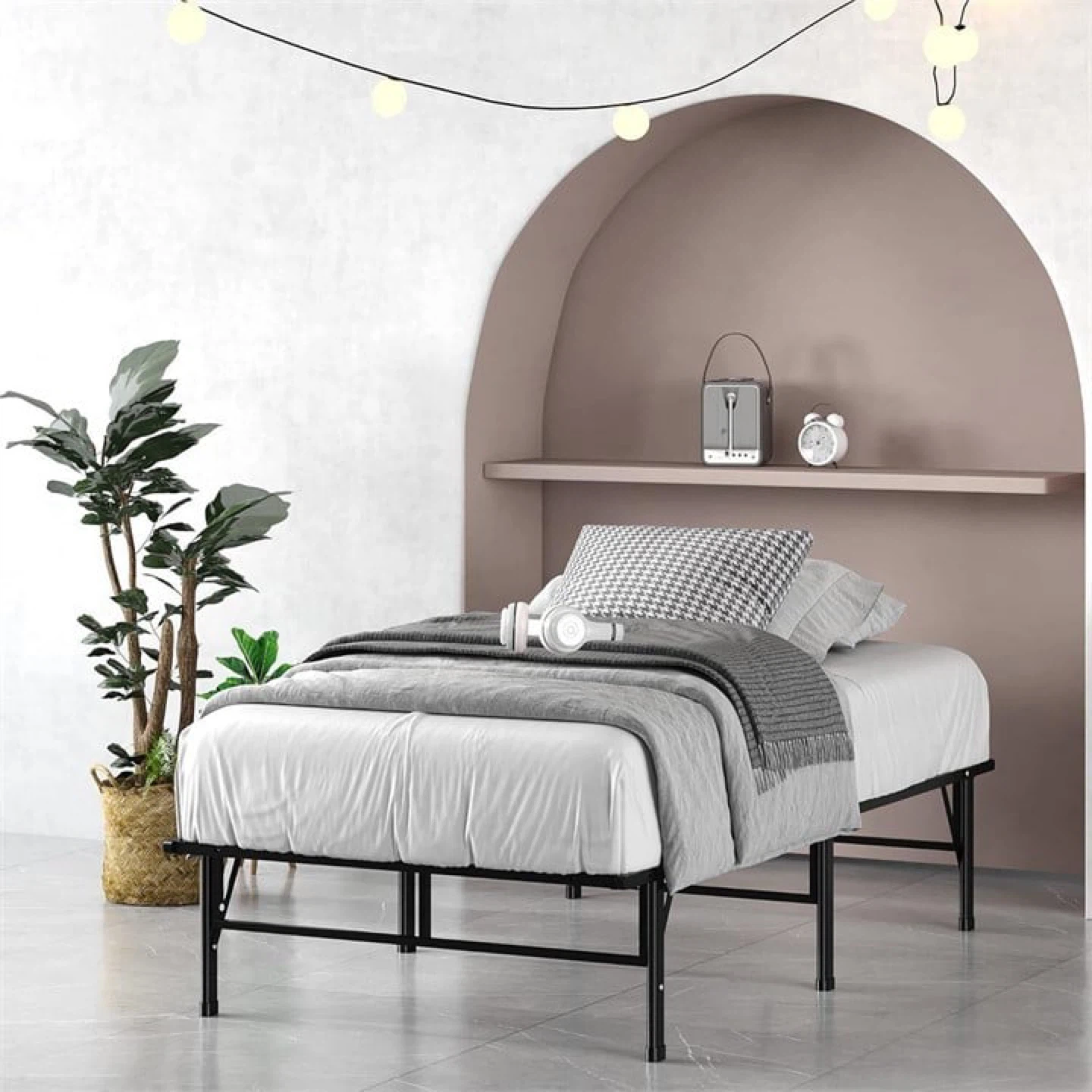 Black Metal Twin Bed Frame