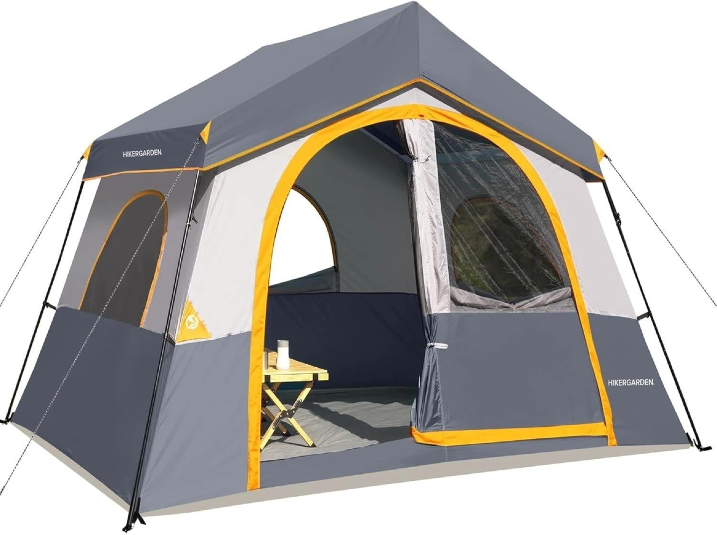 HIKERGARDEN 8 Person Cabin Tent 12ft x 9ft x 80in