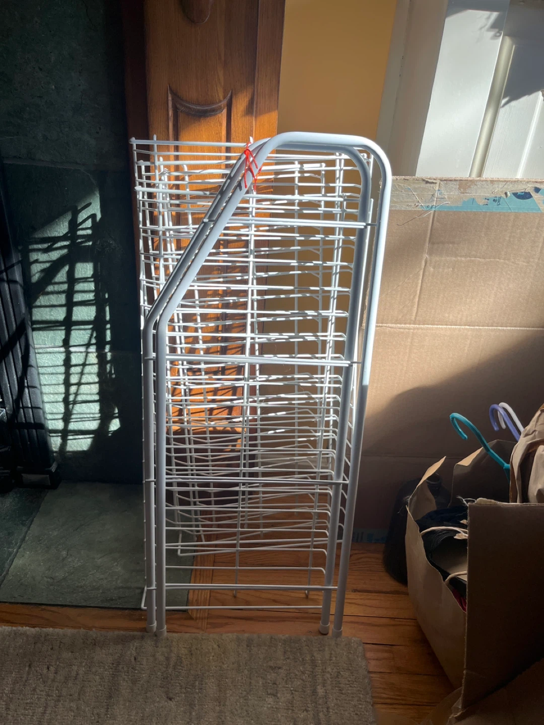 4-Tier White Metal Shoe Rack - photo 2