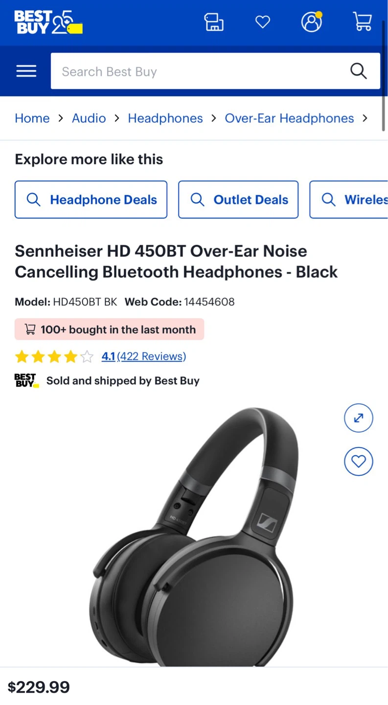 Sennheiser HD 450BT  headphones - photo 2