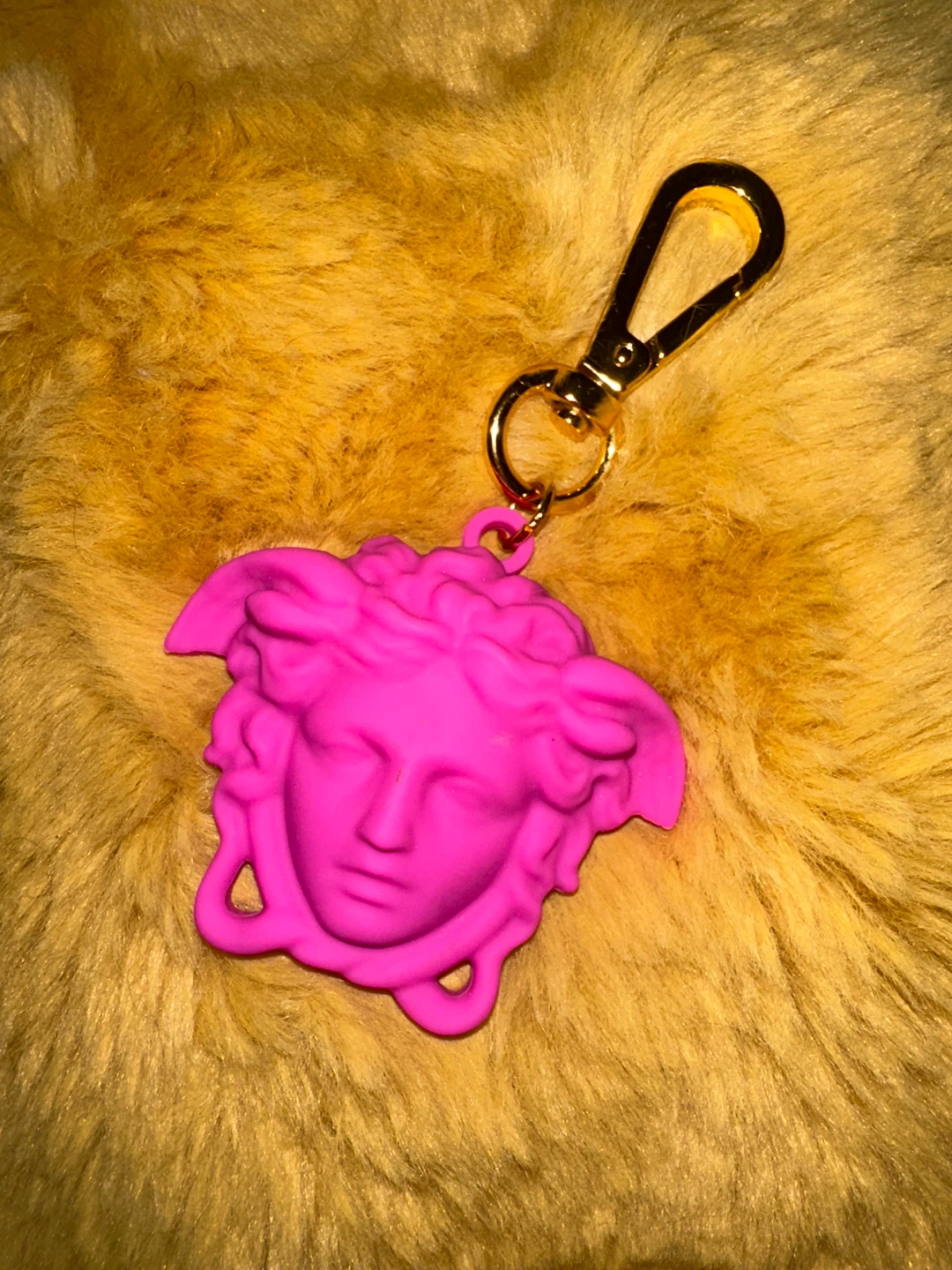 Versace Medusa Head Keychain - Pink