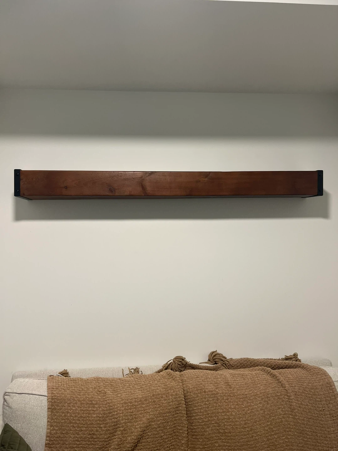 Wooden floating shelf