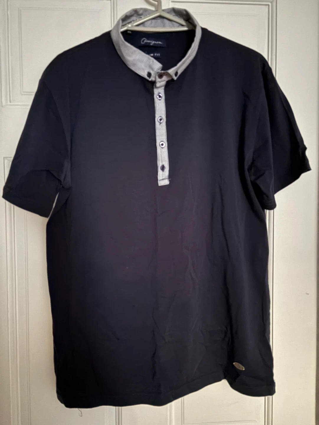 Cisagmon Navy Blue Slim Fit Polo Shirt XL - photo 2