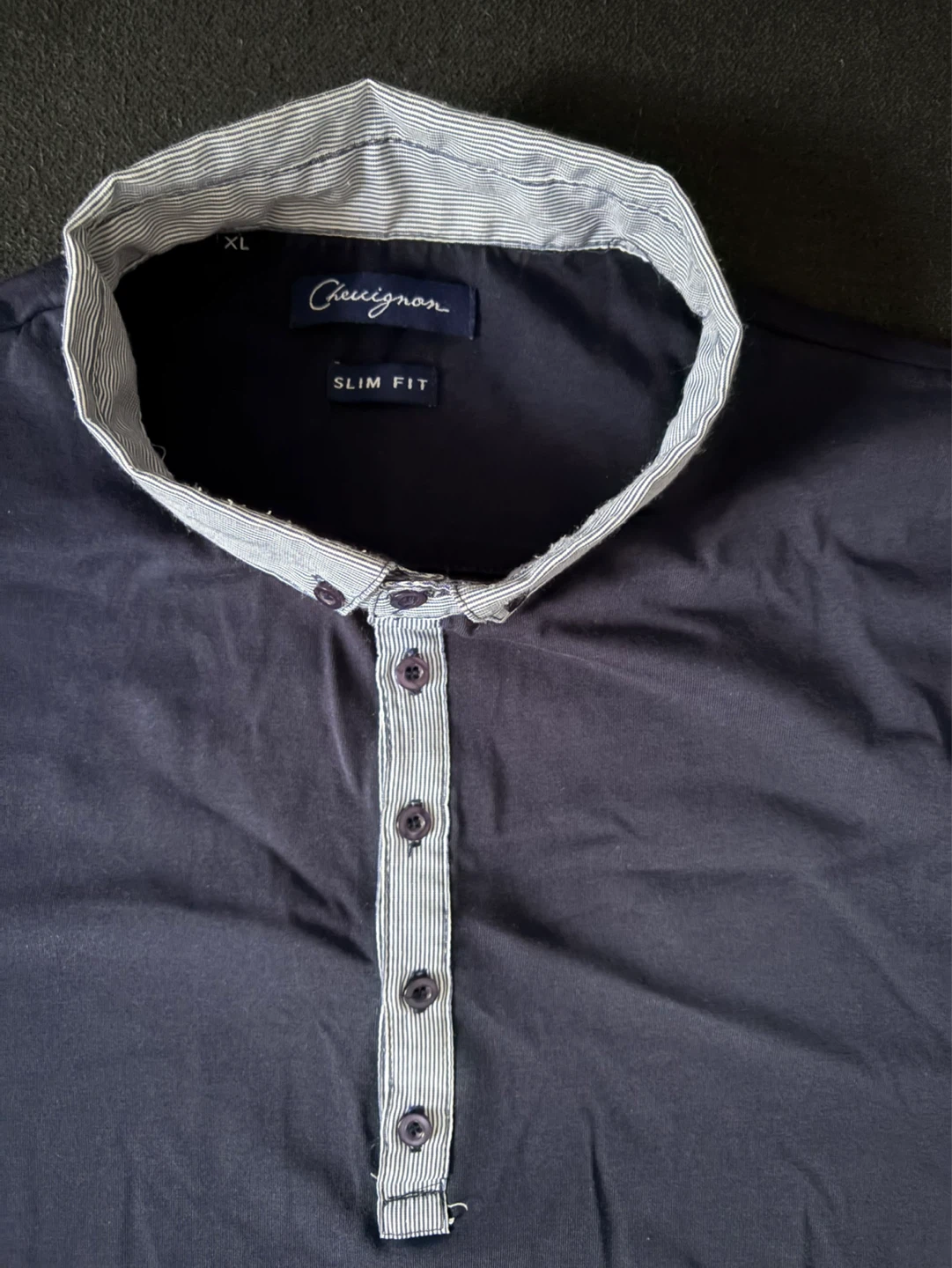Cisagmon Navy Blue Slim Fit Polo Shirt XL - photo 4
