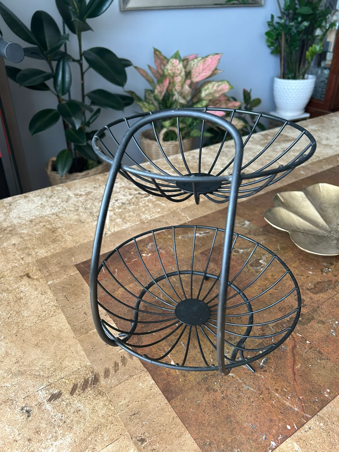2-Tier Black Metal Fruit Basket - photo 4