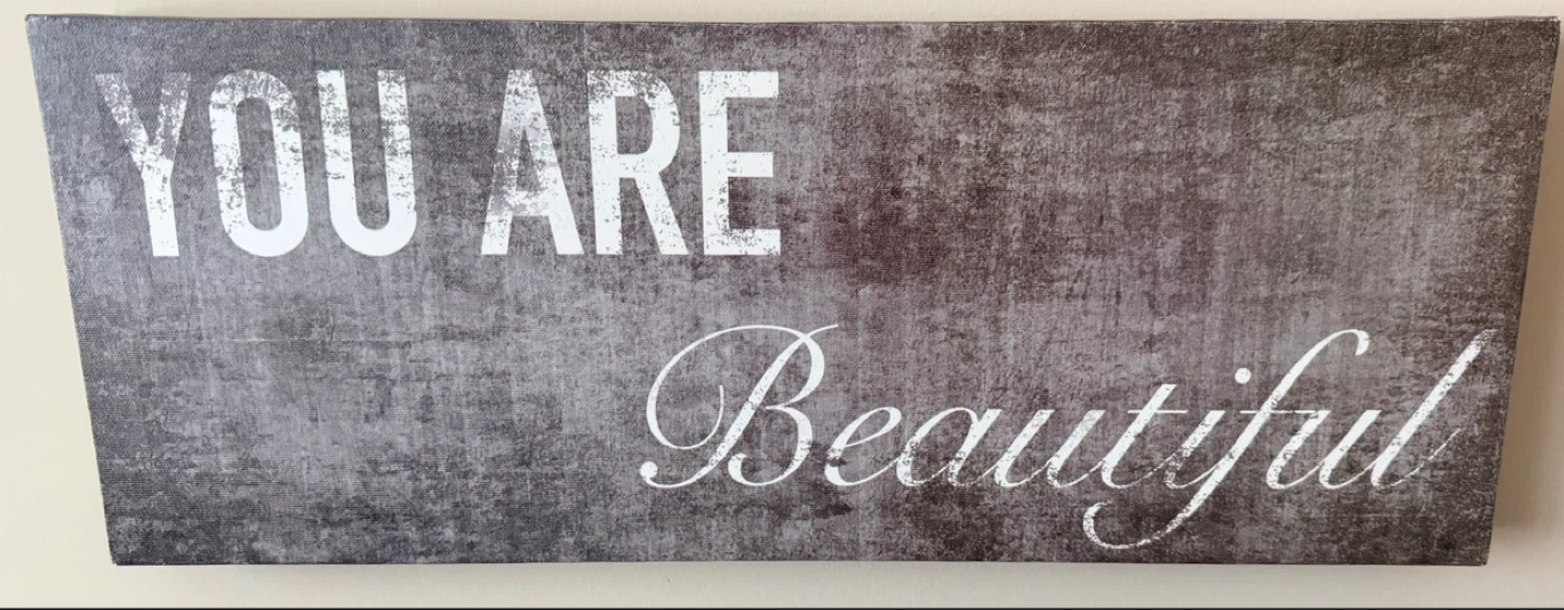 “You Are Beautiful" Canvas Wall Art (HomeSense)