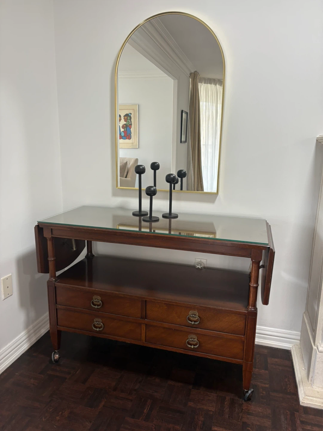 Wooden Sideboard with Drawers and Doors - photo 2