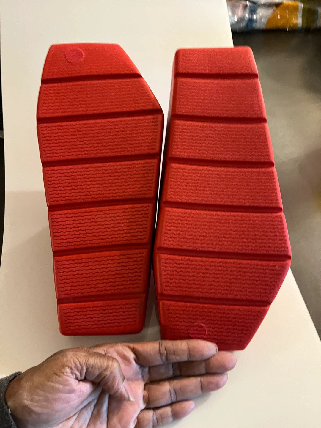 Red Jordan Closed Toe Hex Slides - photo 3