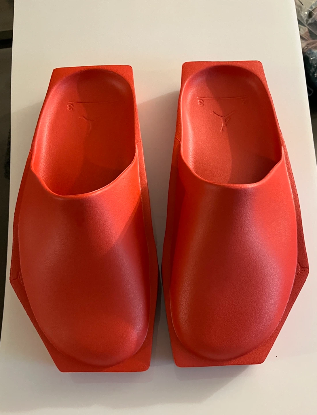Red Jordan Closed Toe Hex Slides