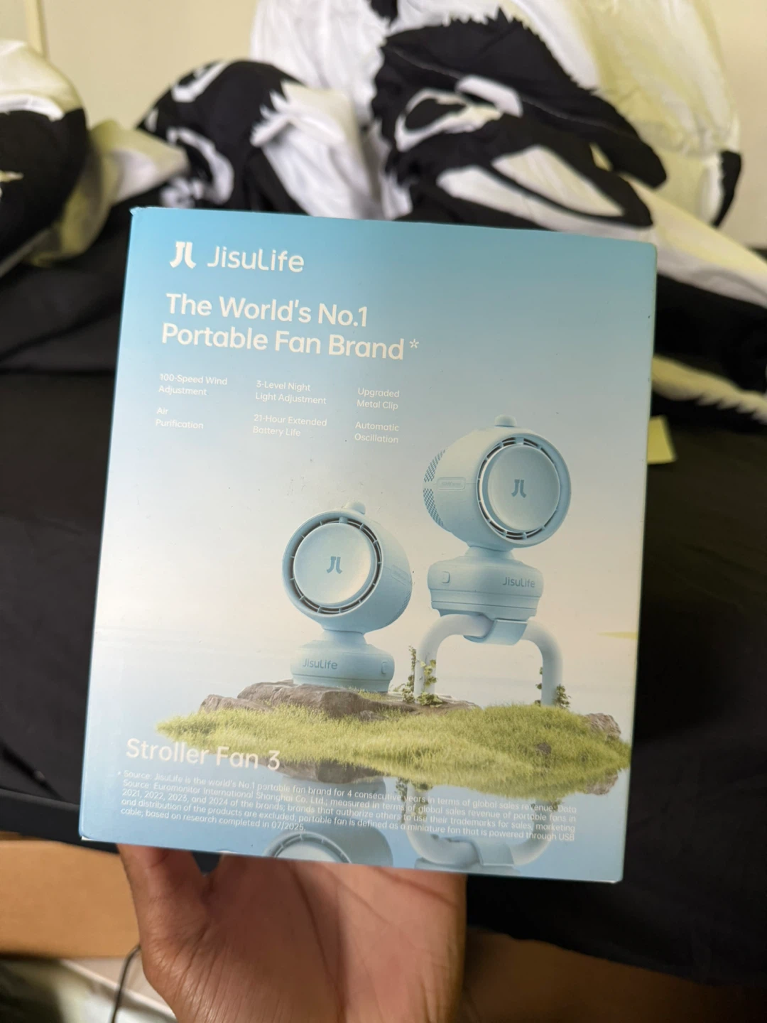 JISULIFE Stroller Fan 3 - Blue