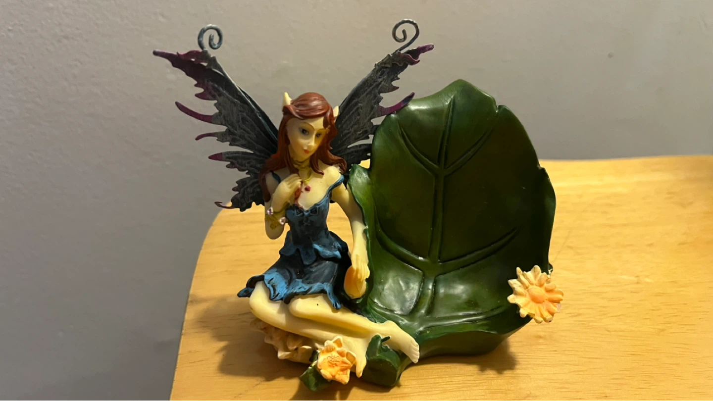 Fairy Figurine with Leaf
