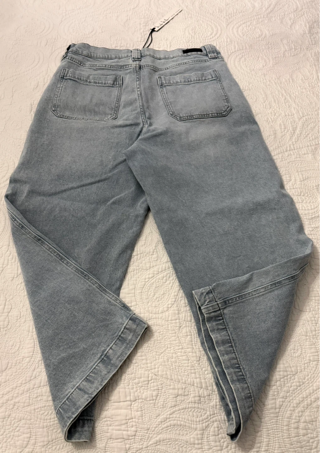 Nicole Miller Denim Wide Leg Jeans - Light Wash - Size 14 - photo 3