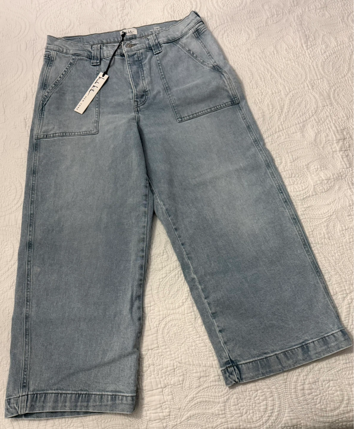 Nicole Miller Denim Wide Leg Jeans - Light Wash - Size 14 - photo 2