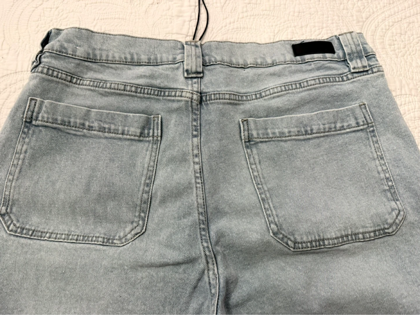 Nicole Miller Denim Wide Leg Jeans - Light Wash - Size 14 - photo 5