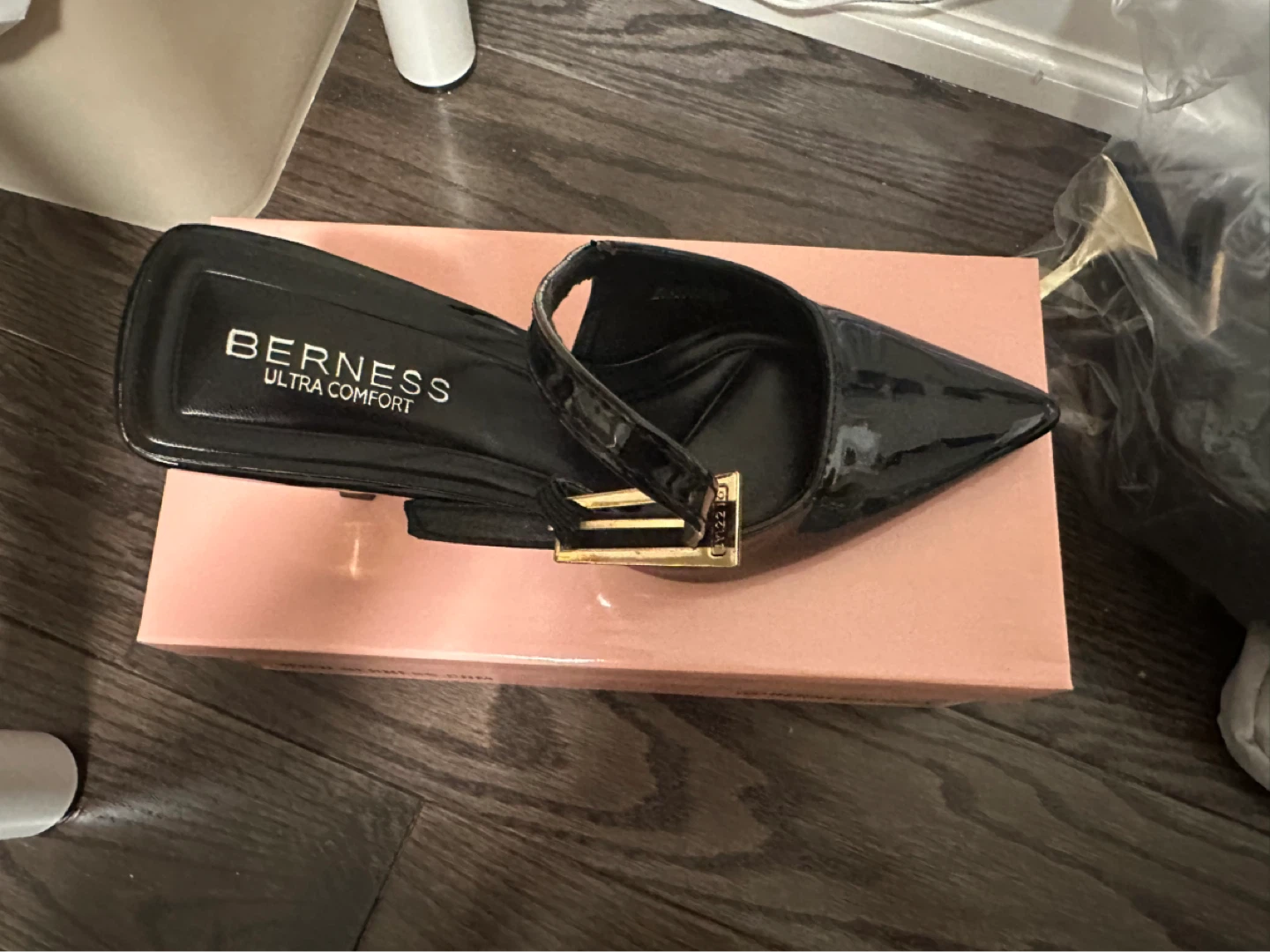 Bernice Black Patent Slingback Heels - photo 2
