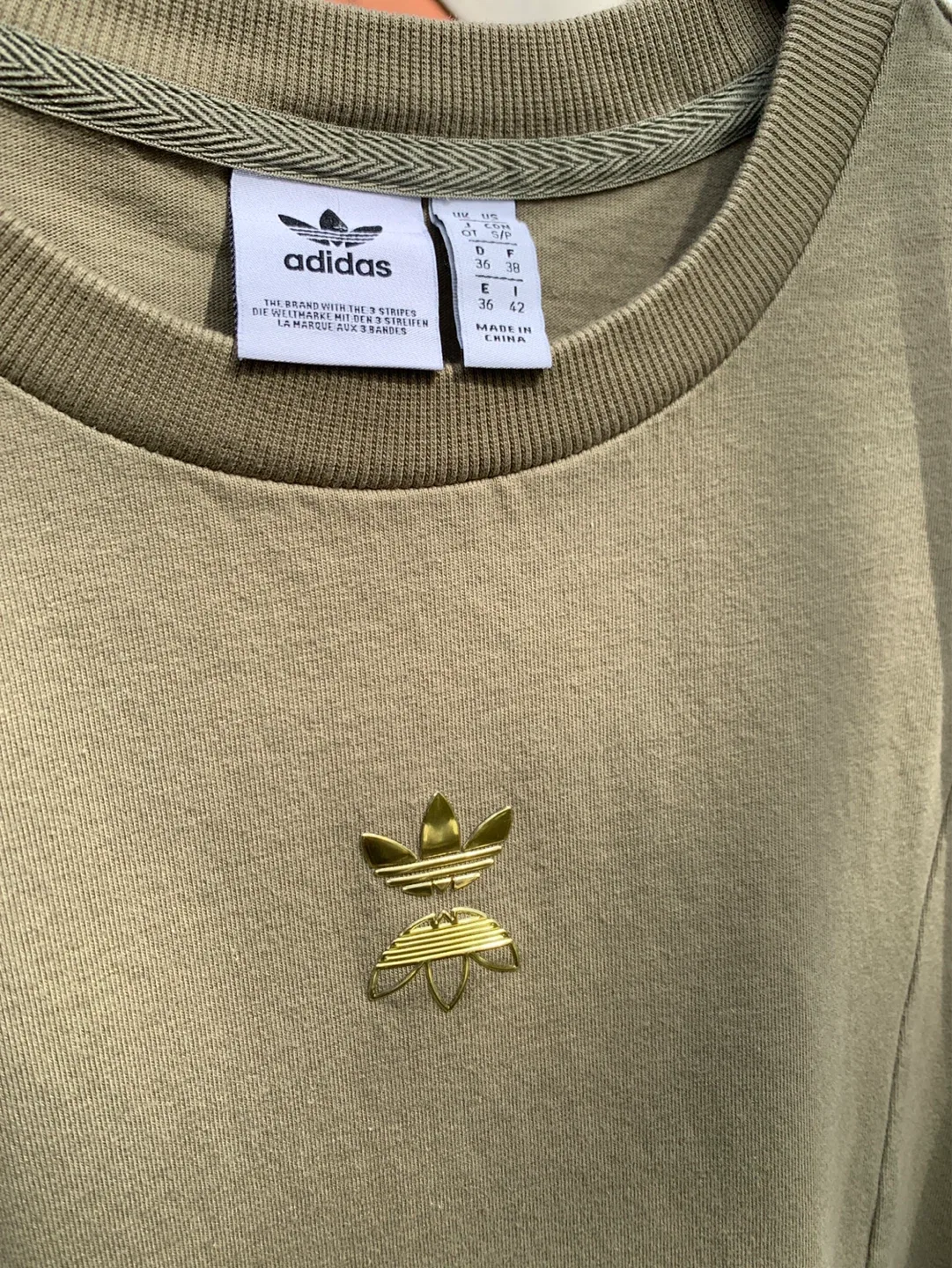 Adidas Women's Long Sleeve Dress Khaki Green Size S/M - photo 2