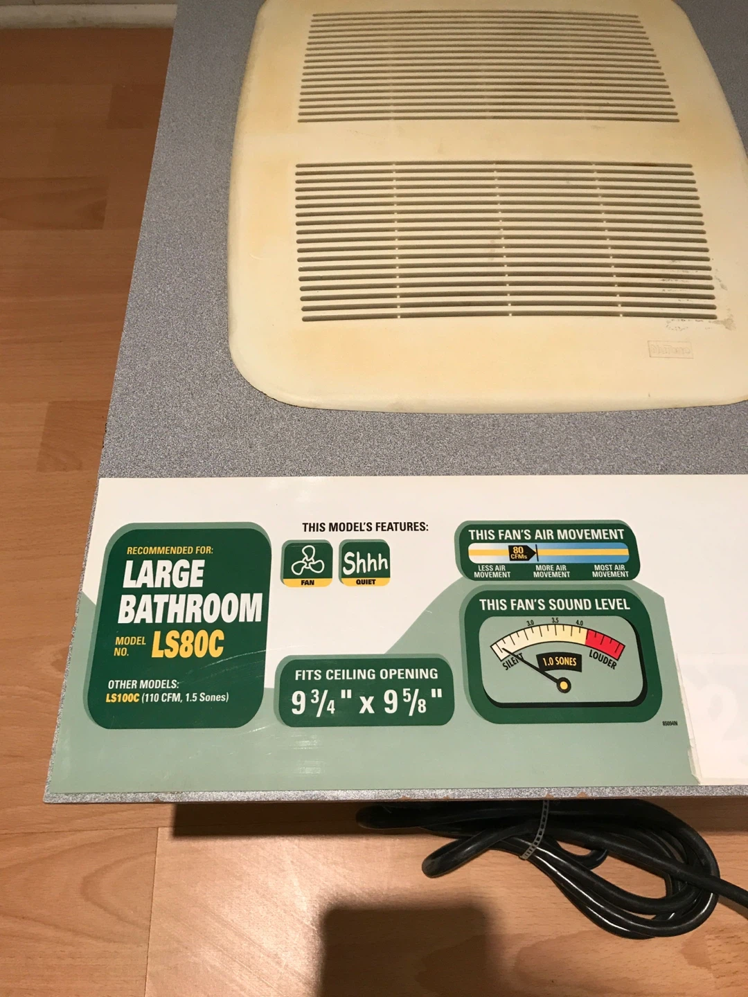 Broan LS80C Bathroom Fan - photo 3