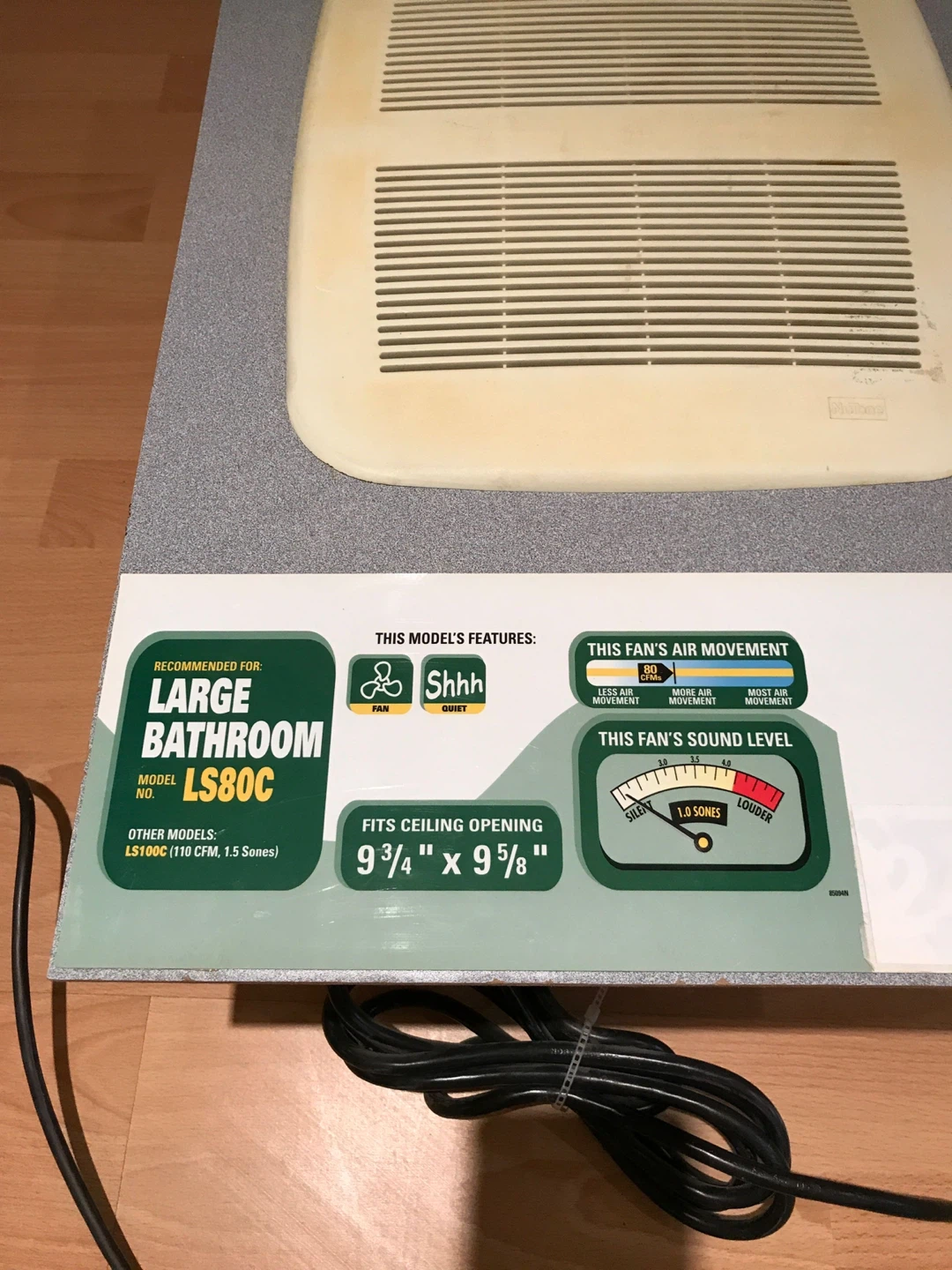 Broan LS80C Bathroom Fan - photo 2