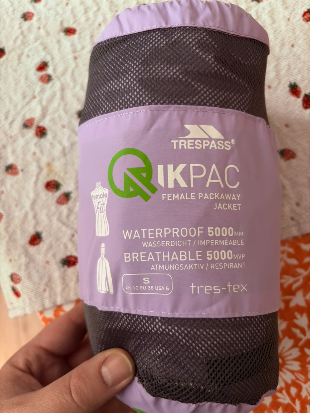 Trespass IK-PAC Women's Packaway Jacket - Lavender, Size S